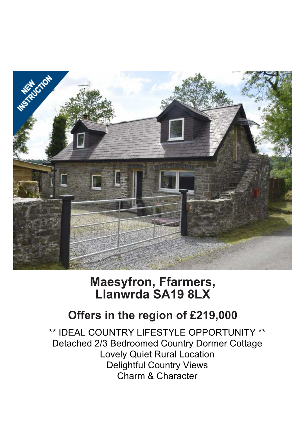 Maesyfron, Ffarmers, Llanwrda SA19