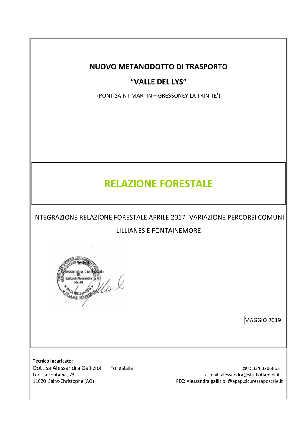 Relazione Forestale