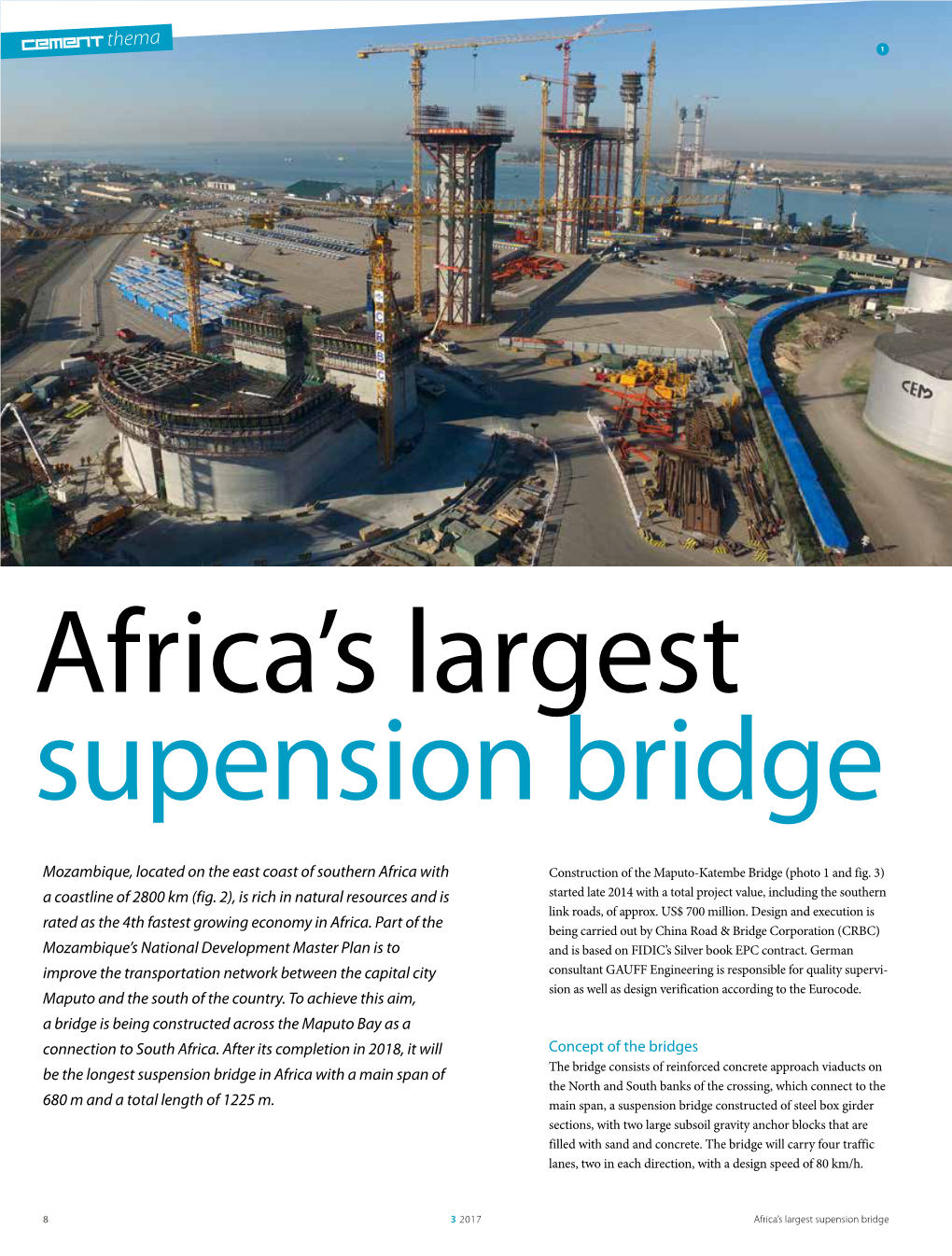 Africa's Largest Suspension Bridge