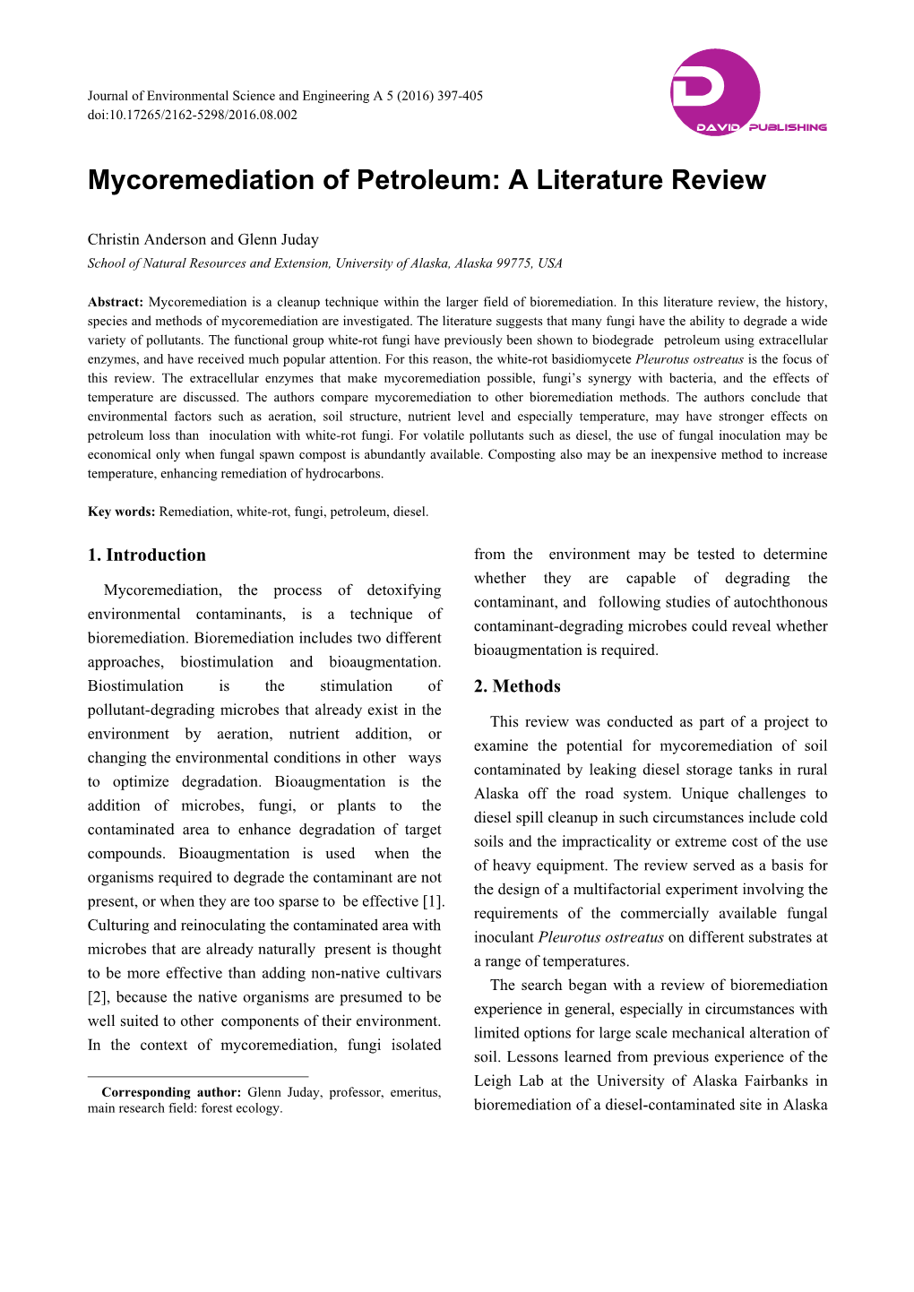 Mycoremediation of Petroleum: a Literature Review