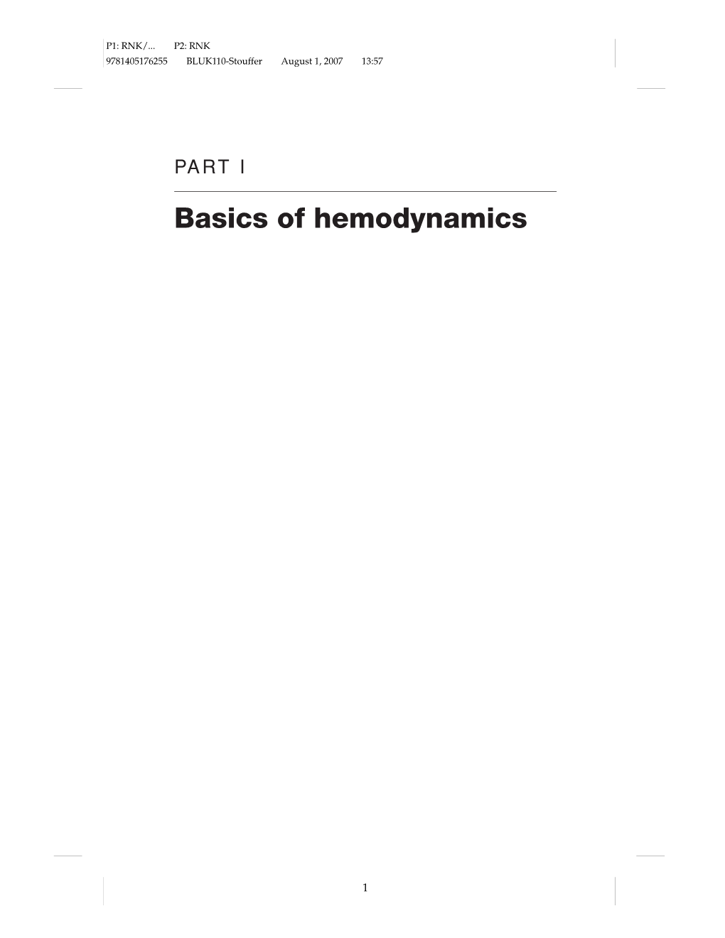 Basics of Hemodynamics