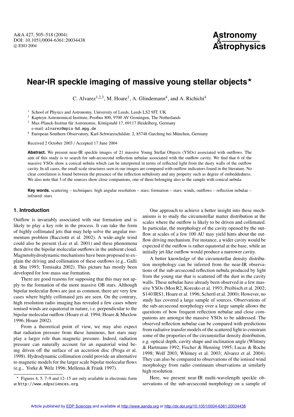 Near-IR Speckle Imaging of Massive Young Stellar Objects