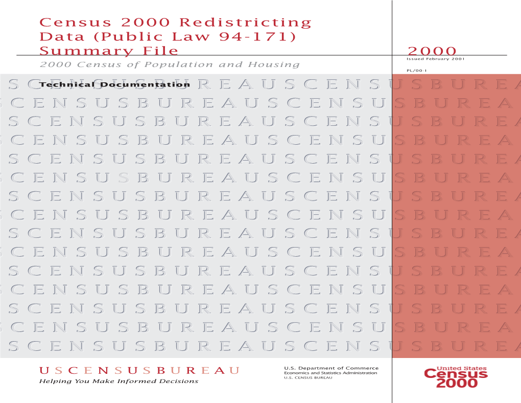 Census 2000 Redistricting Data (PL94-171)