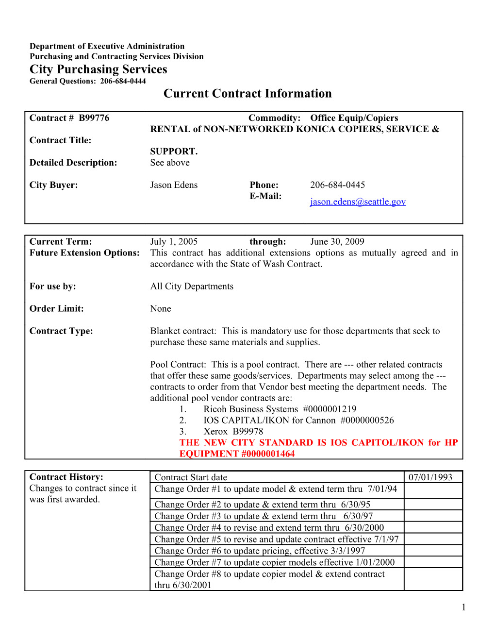 Current Contract Information Form s23