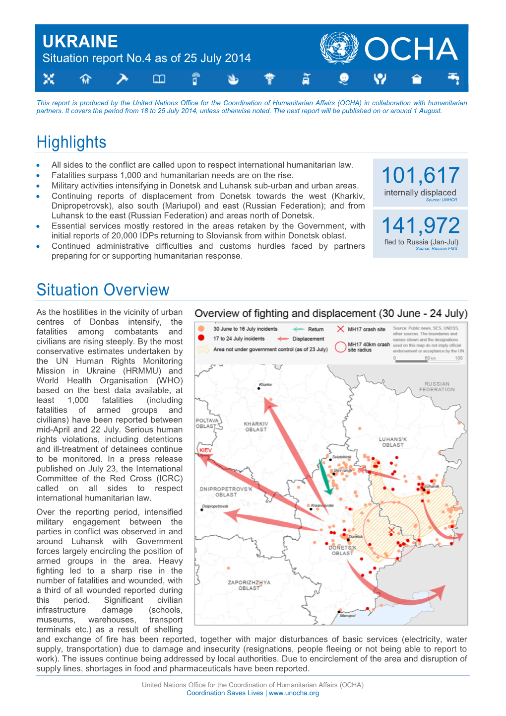 Highlights Situation Overview UKRAINE