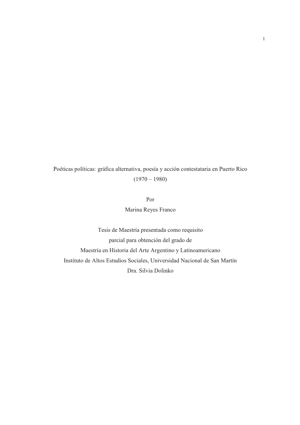 Gráfica Alternativa, Poesía Y Acción Contestataria En Puerto Rico (1970 – 1980)