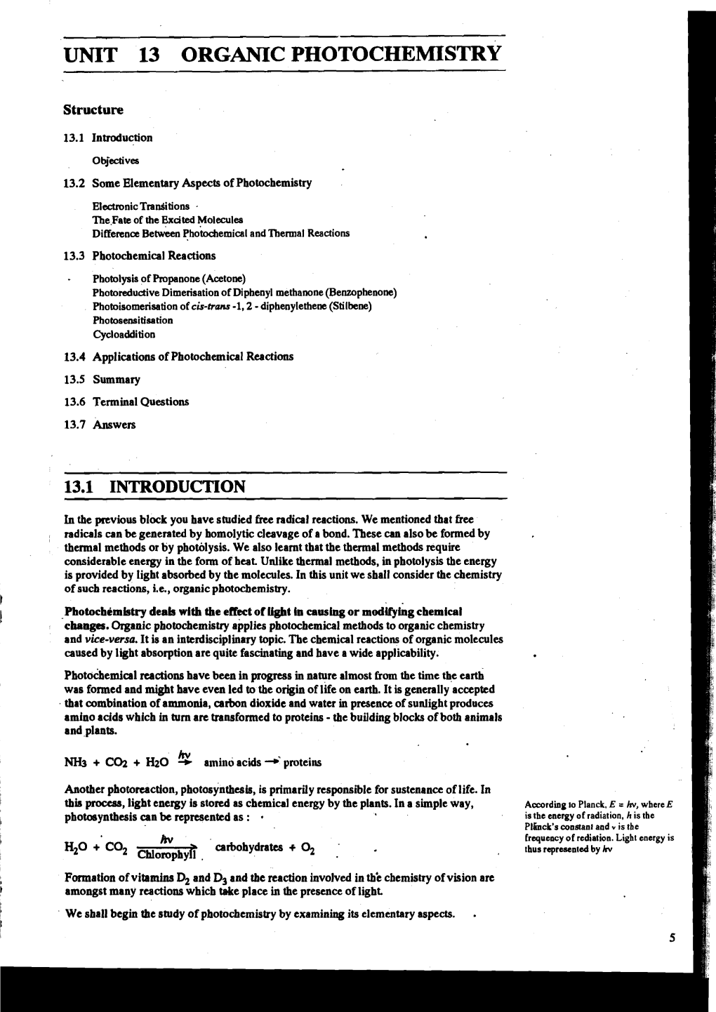 Organic Photochemistry