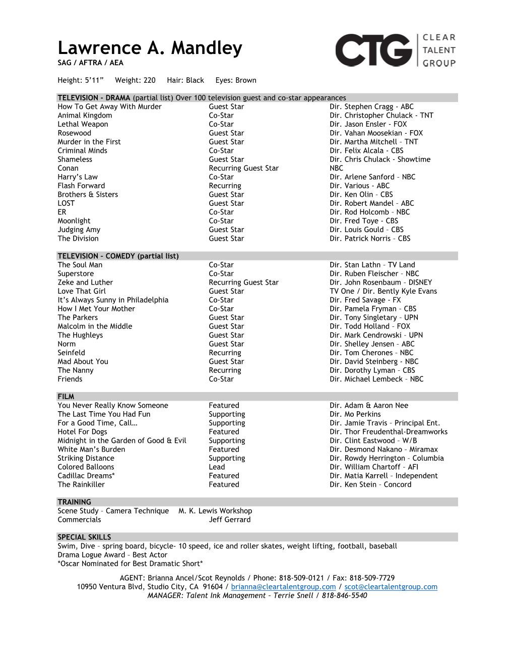 Lawrence Mandley NEW Resume