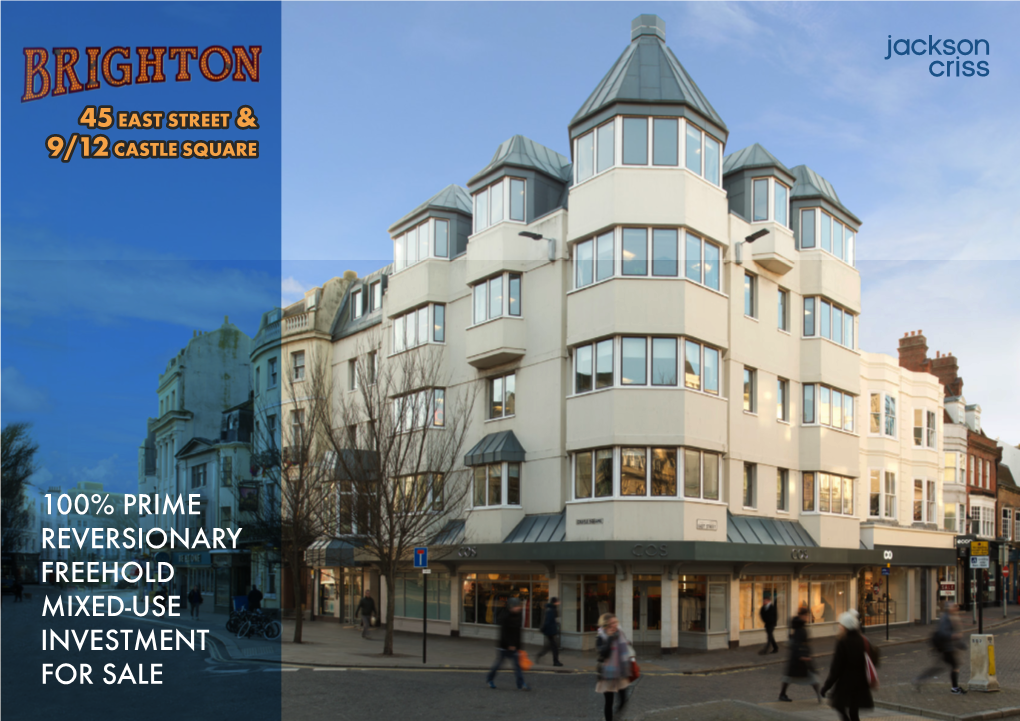 100% Prime Reversionary Freehold Mixed-Use Investment for Sale 45 East Street and 9/12 Castle Square | Brighton