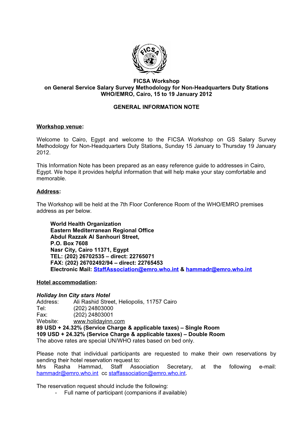 On General Service Salary Survey Methodology for Non-Headquarters Duty Stations