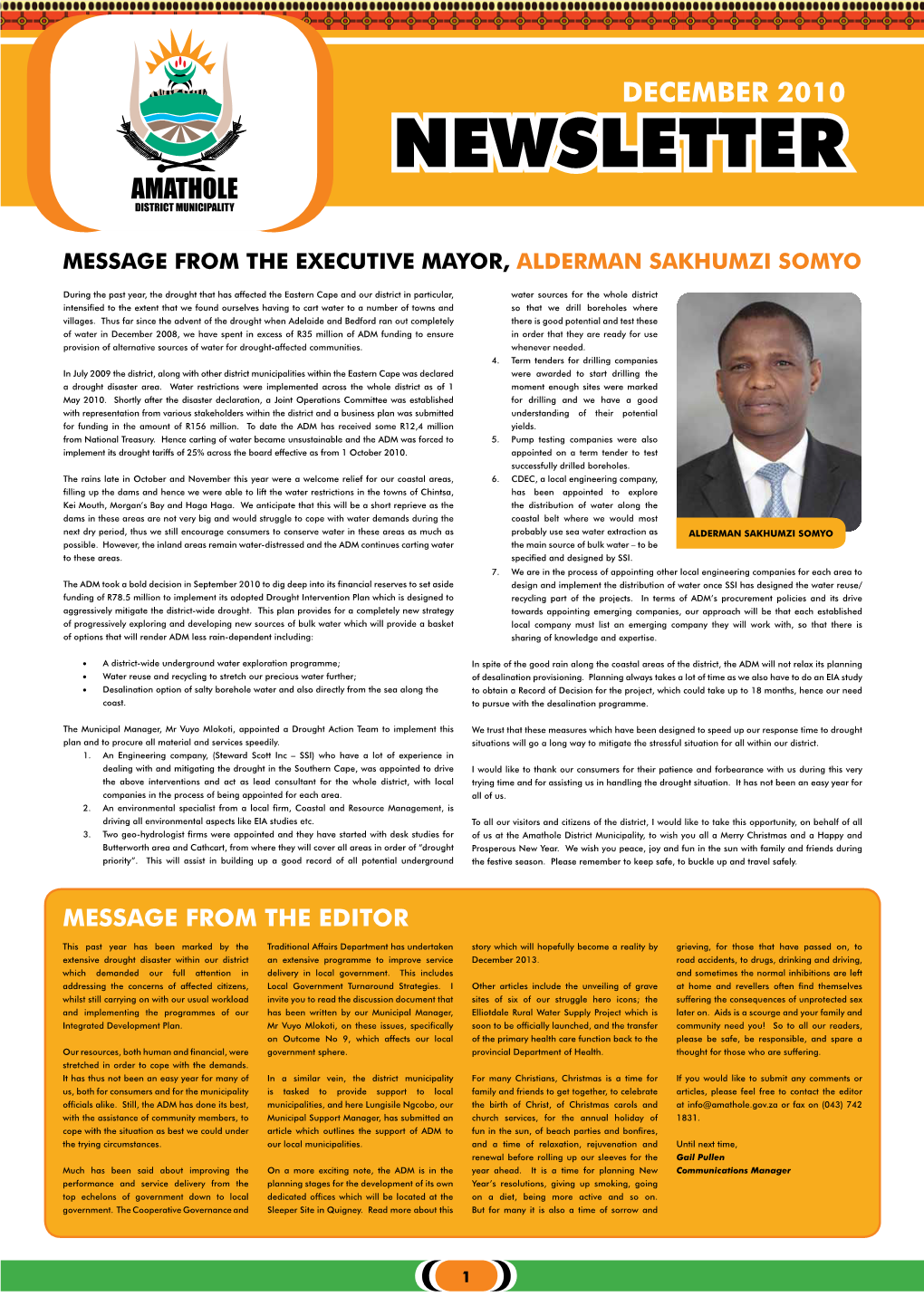 Newsletter Amathole District Municipality