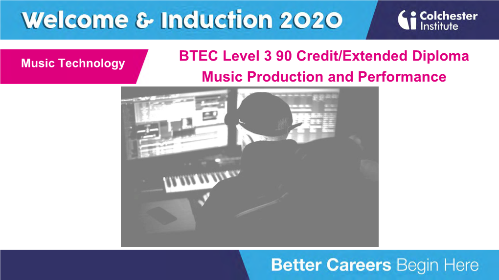 Music Technology Level 3 Welcome 2020.Pptx