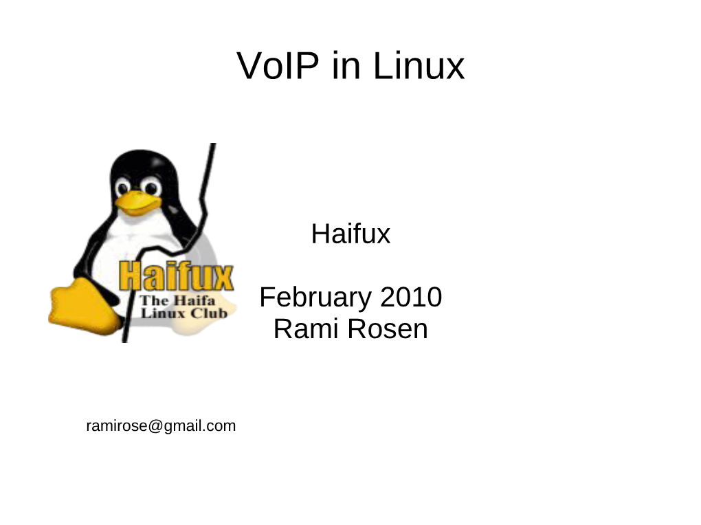 Voip in Linux