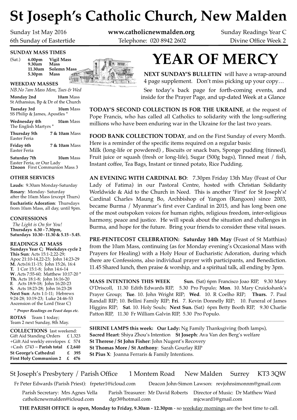 Bulletin 1St May 2016