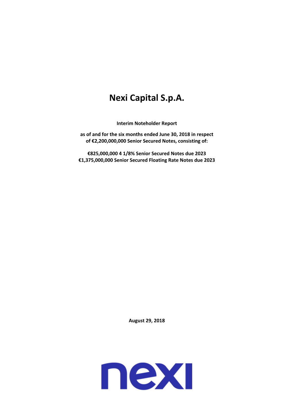 Nexi Capital S.P.A