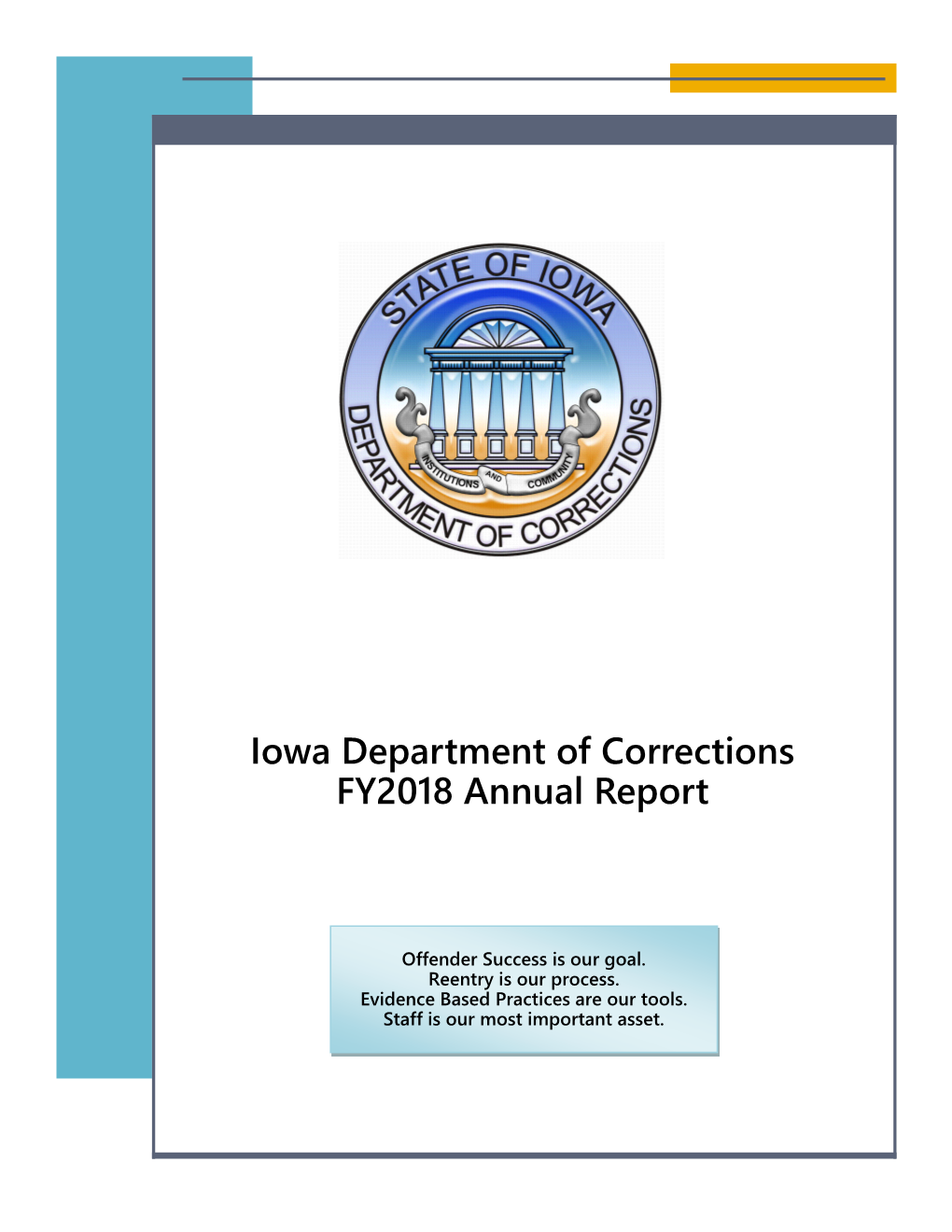 Iowa Department of Corrections FY2018 Annual Report
