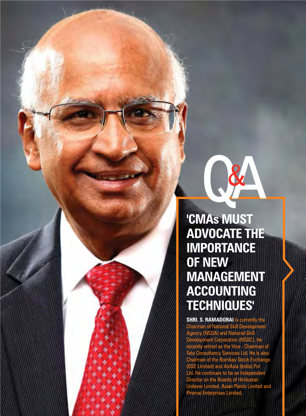 Cmas MUST ADVOCATE the IMPORTANCE of NEW MANAGEMENT ACCOUNTING TECHNIQUES' SHRI