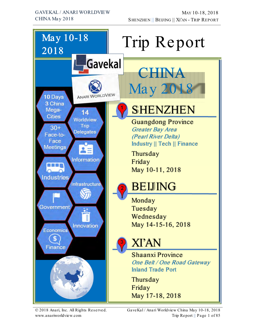 CHINA May 2018 Worldview Trip Report