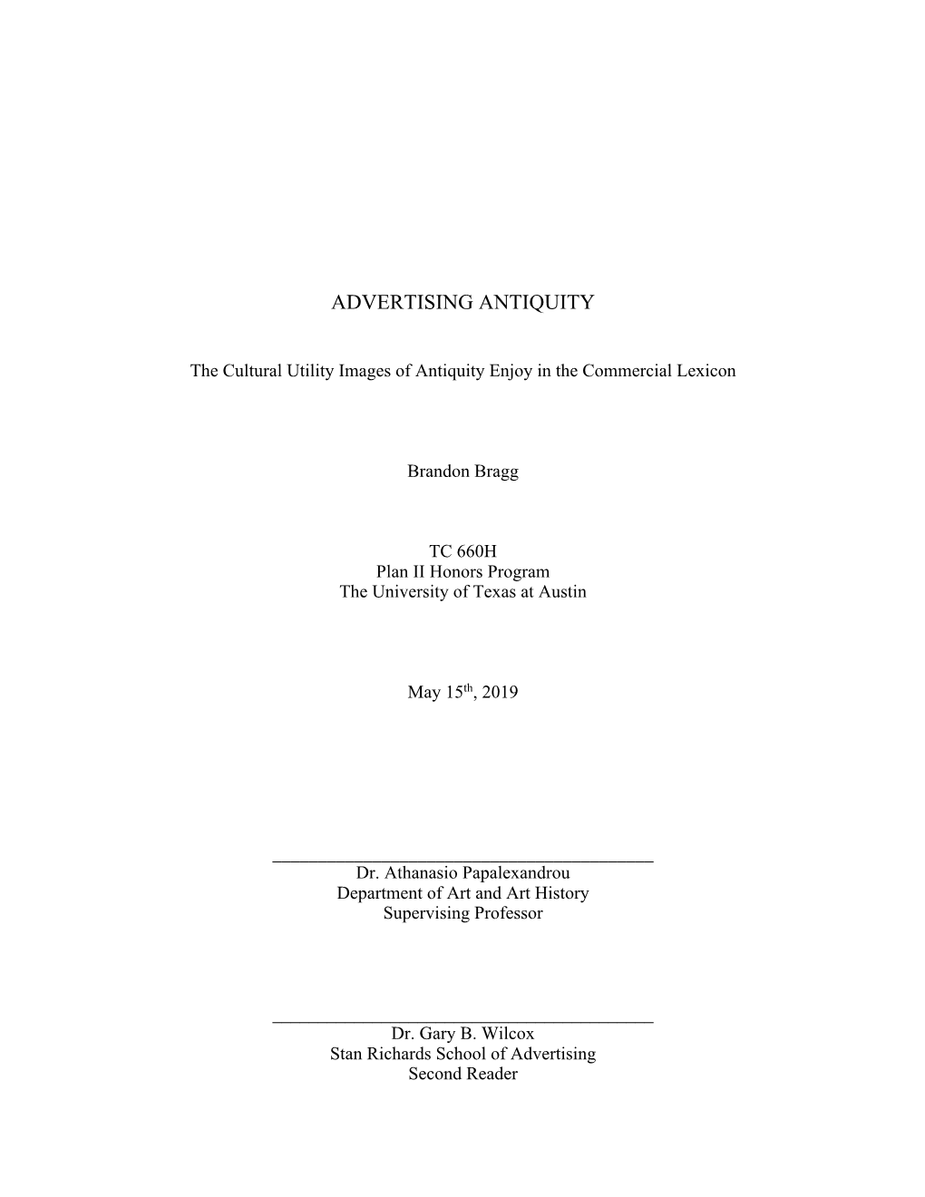 Advertising Antiquity