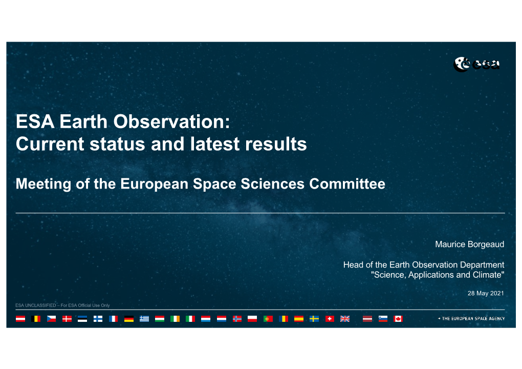 ESA / EO Presentation