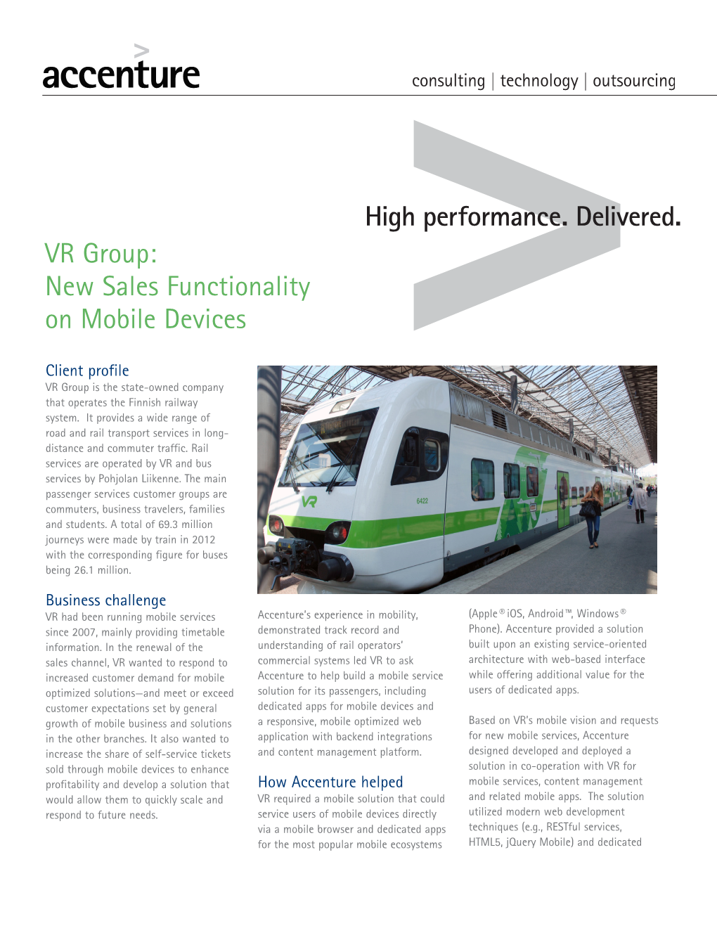 VR Group: New Sales Functionality on Mobile Devices