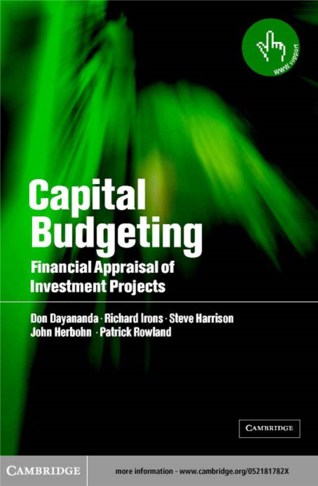 Capital Budgeting: Financial Appraisal of Investment Projects