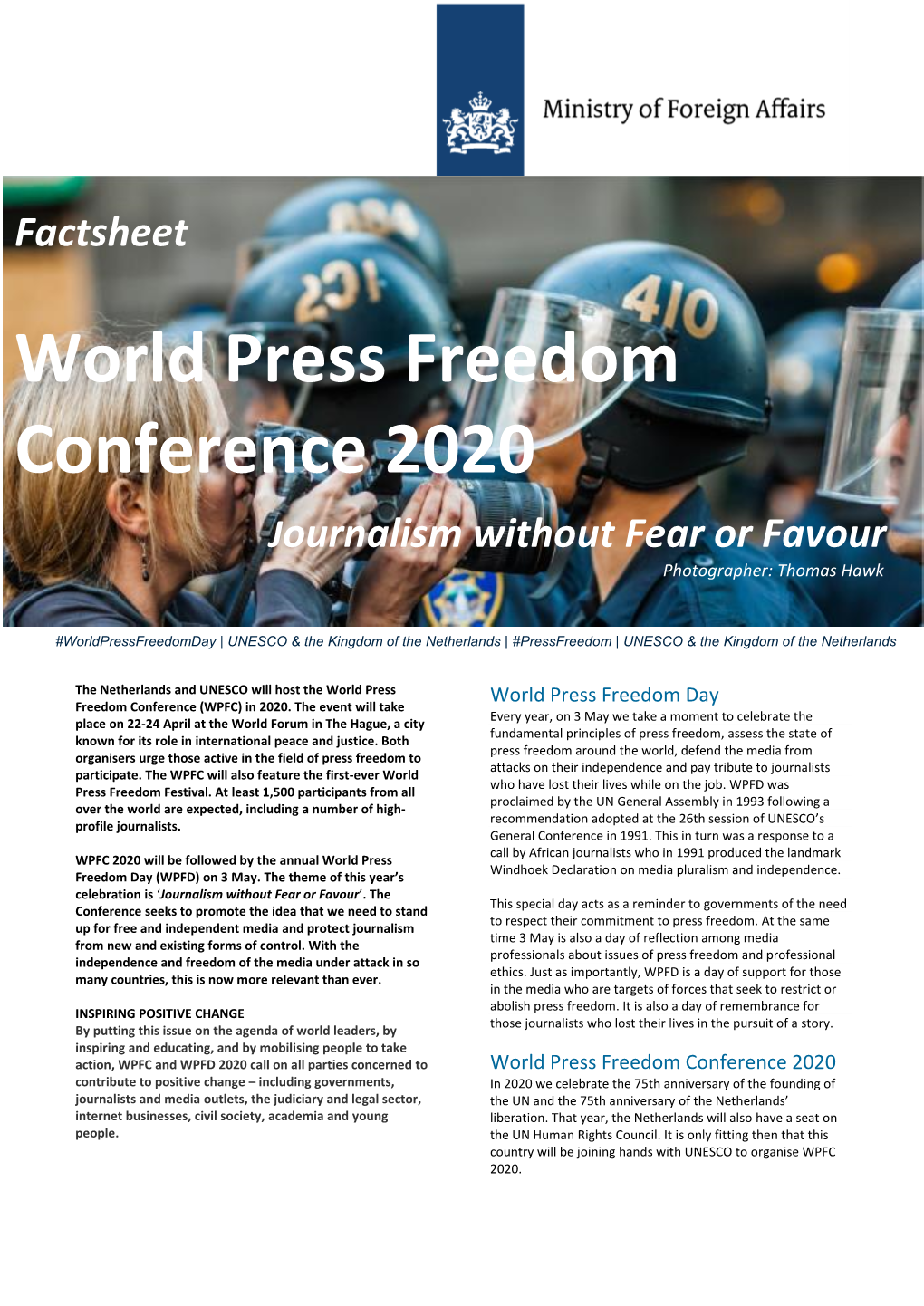 World Press Freedom Conference 2020