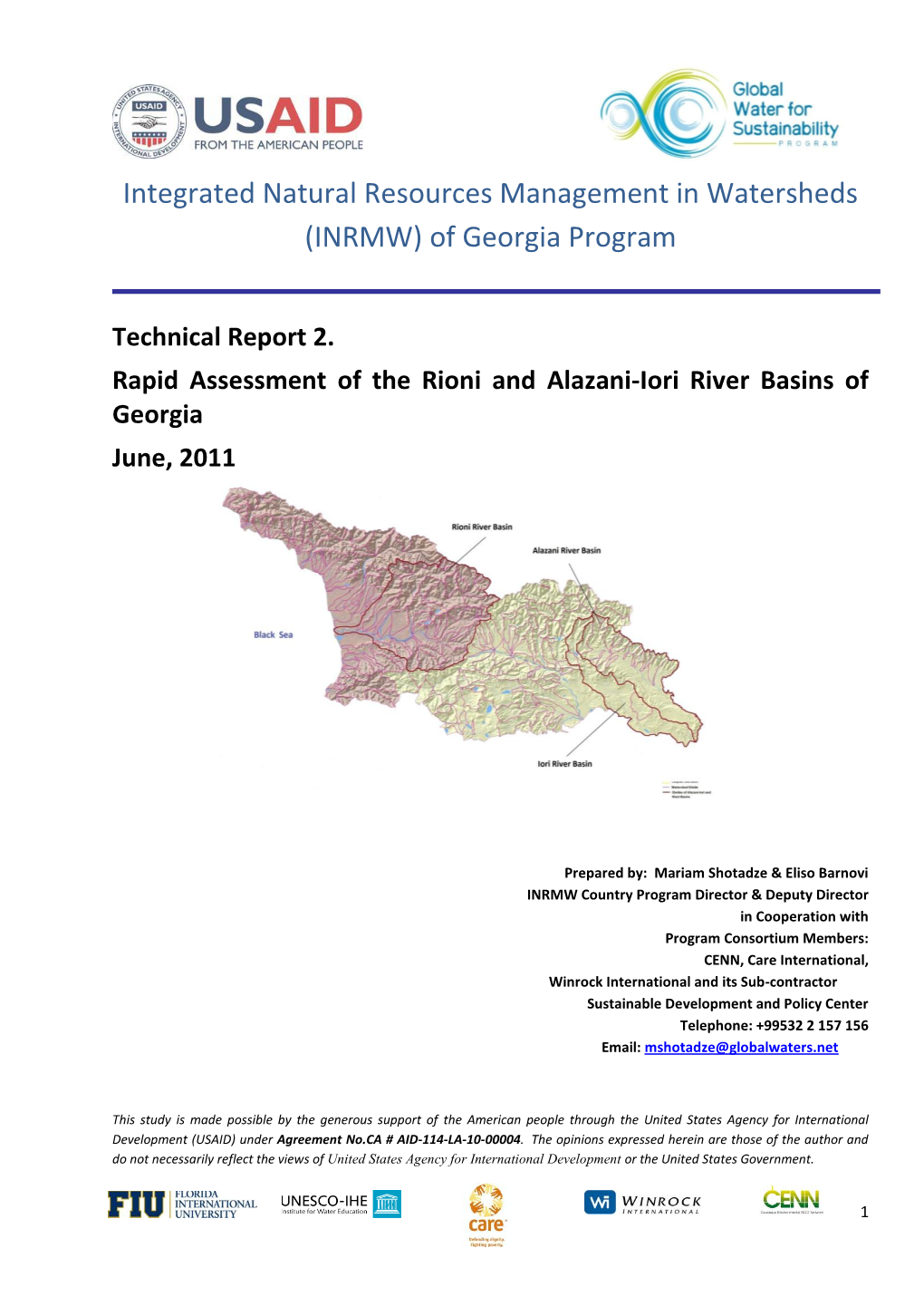 Integrated Natural Resources Management in Watersheds (INRMW) of Georgia Program