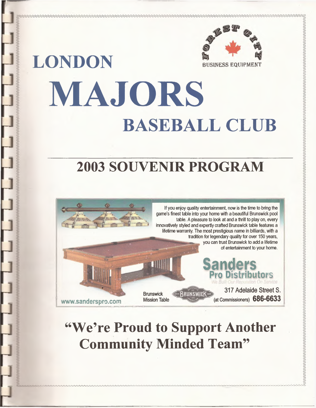 2003 London Majors Program