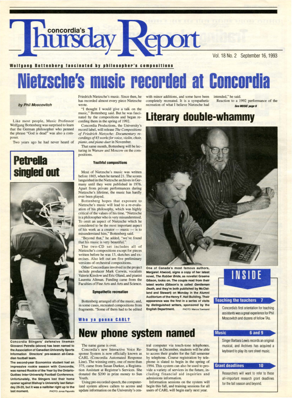 Nietzsche's Music Recorded at Concordia Friedrich Nietzsche's Music