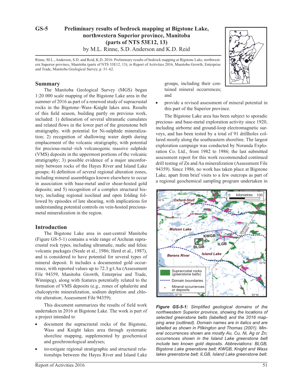 Preliminary Results of Bedrock Mapping at Bigstone Lake, Northwestern Superior Province, Manitoba (Parts of NTS 53E12, 13) by M.L