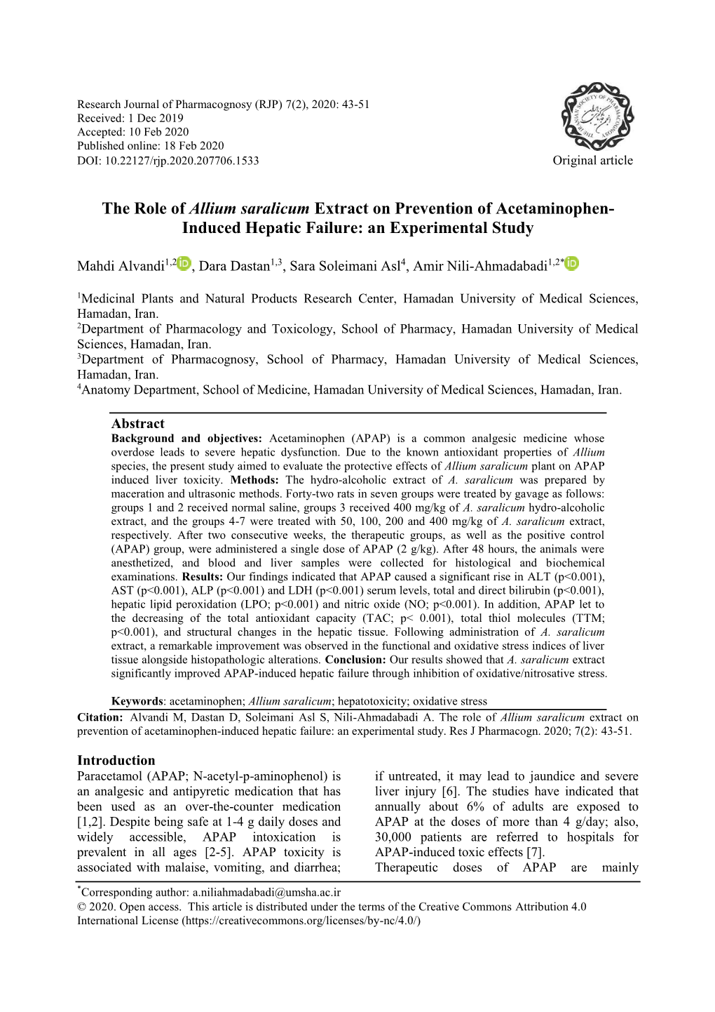 Induced Hepatic Failure: an Experimental Study