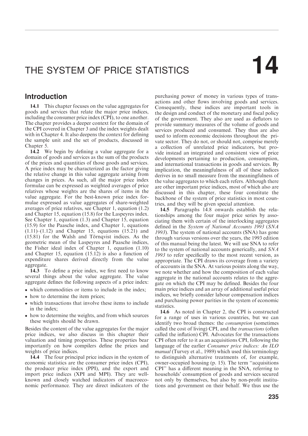 The System of Price Statistics 14