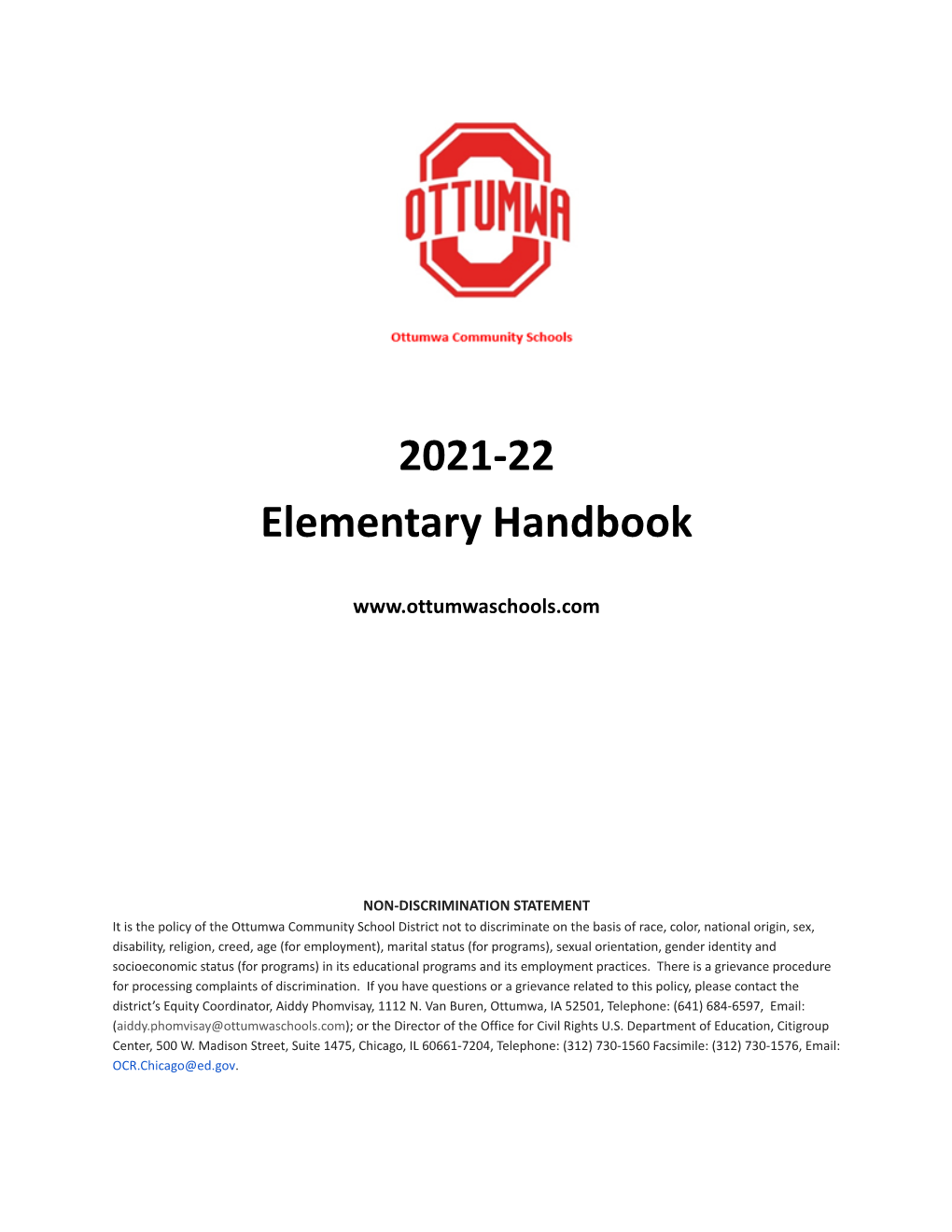 2021-22 Elementary Handbook