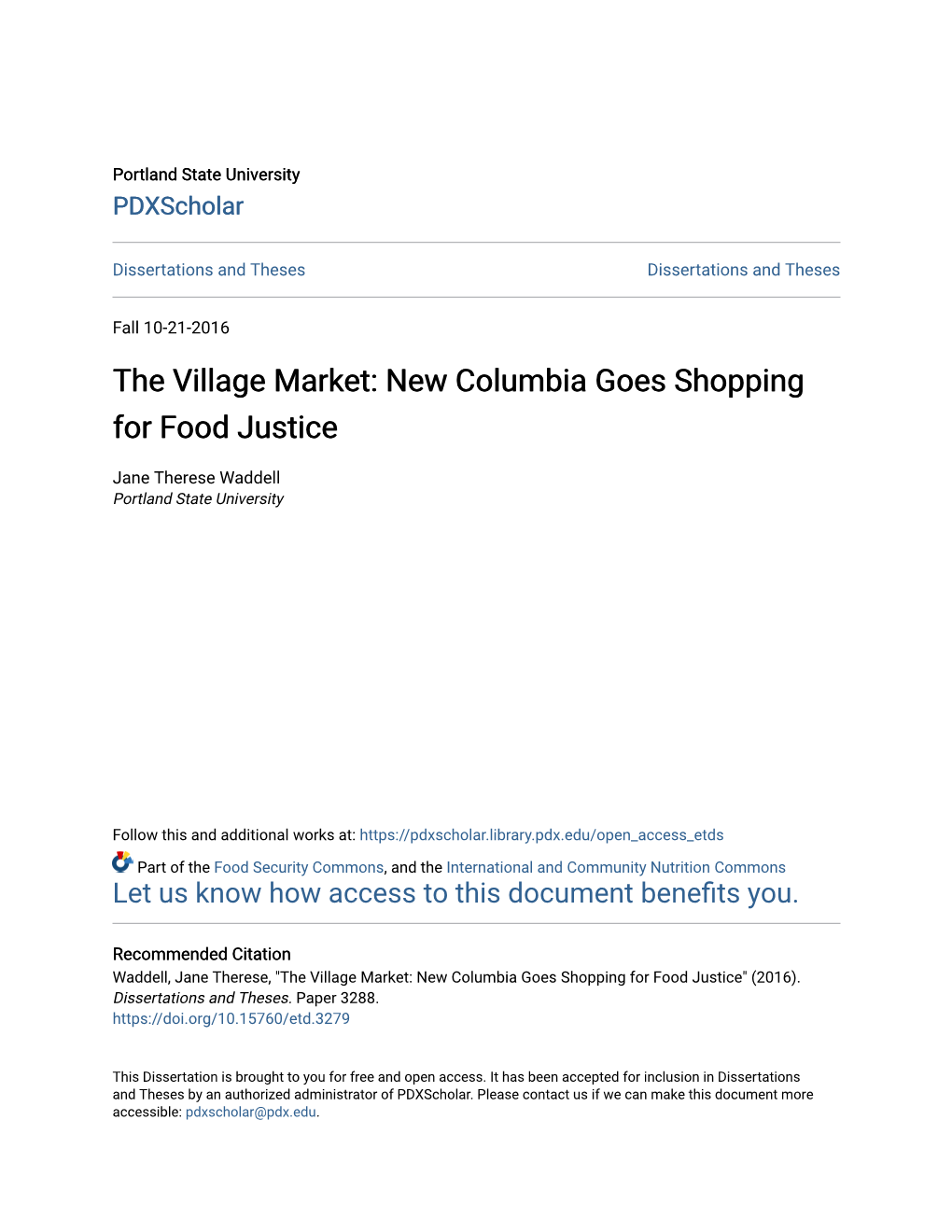 The Village Market: New Columbia Goes Shopping for Food Justice