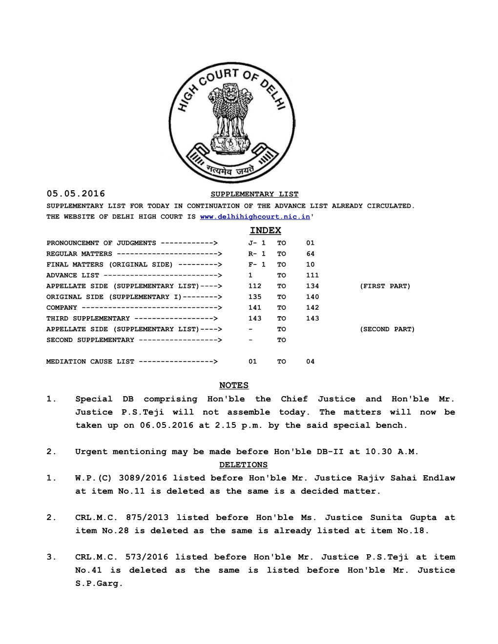 05.05.2016 Notes