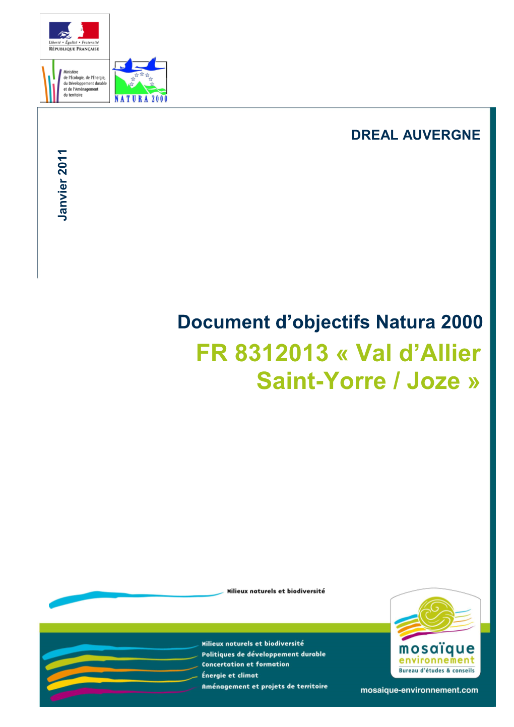 FR 8312013 « Val D'allier Saint-Yorre / Joze »