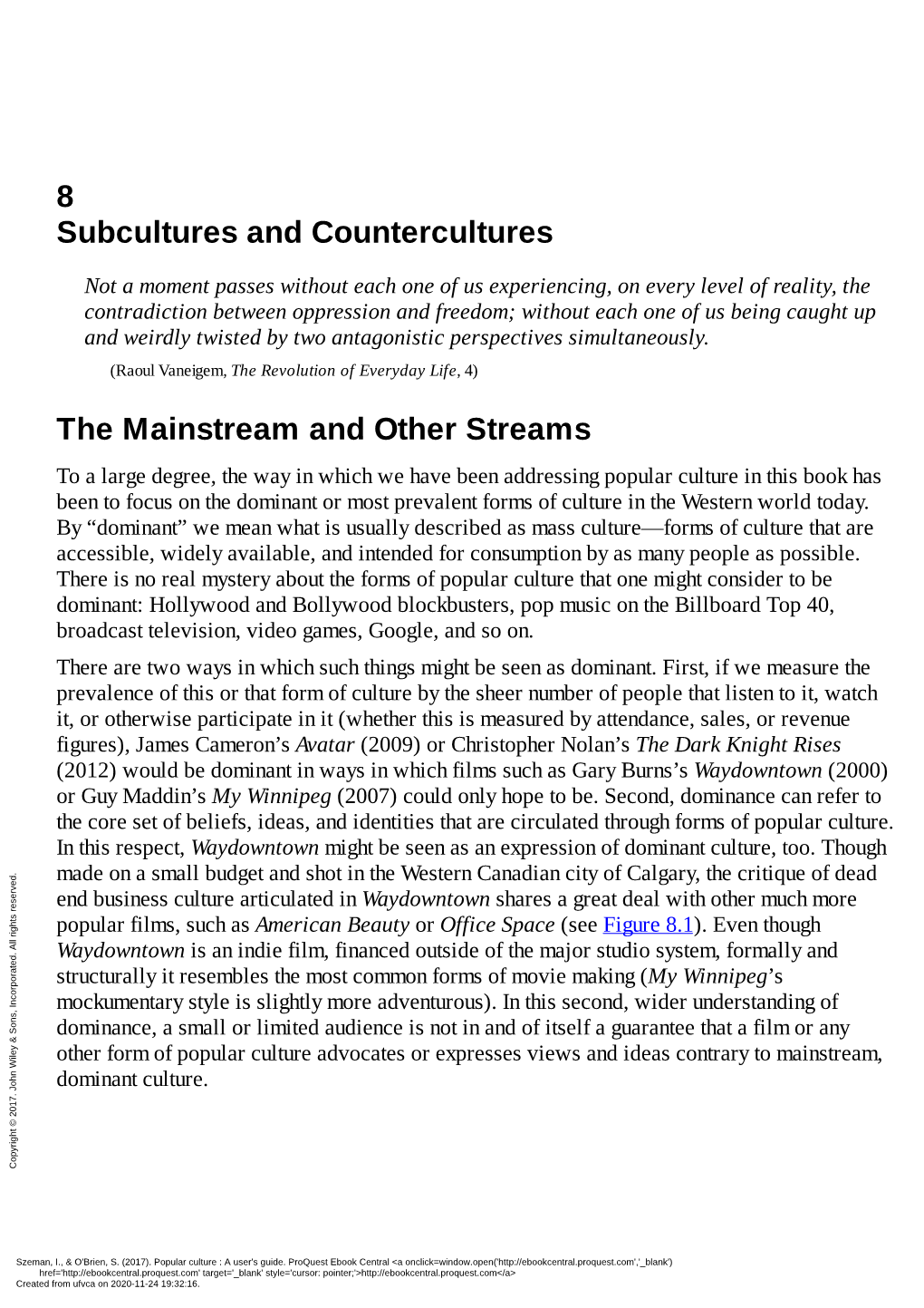 8 Subcultures and Countercultures The