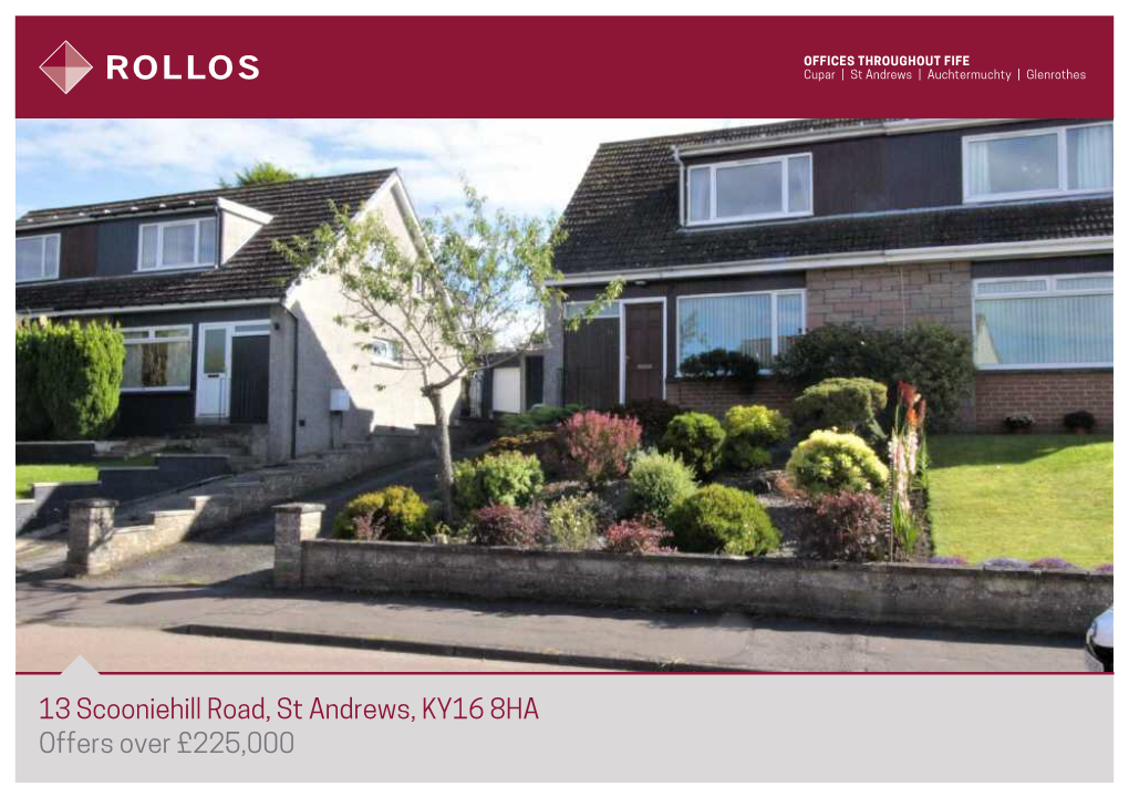 13 Scooniehill Road, St Andrews, KY16 8HA Offers Over £225,000