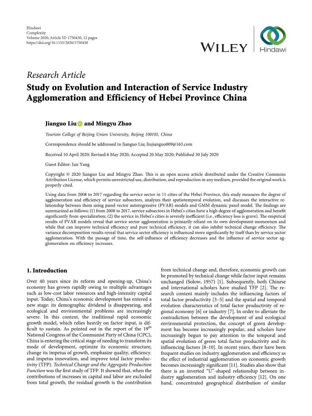 Study on Evolution and Interaction of Service Industry Agglomeration and Efficiency of Hebei Province China