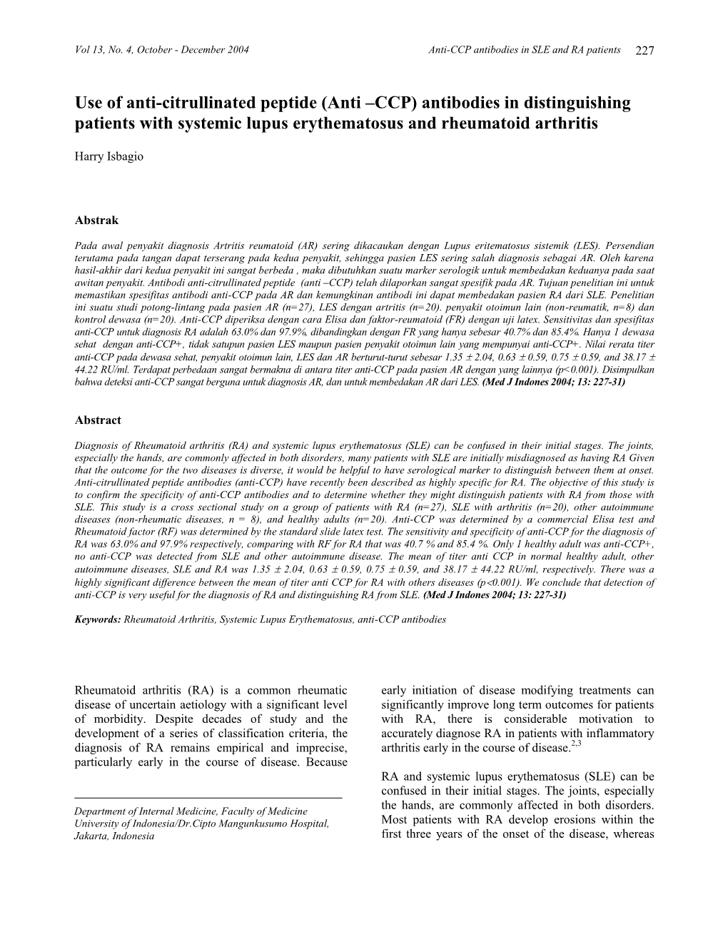 Rheumatoid Arthritis