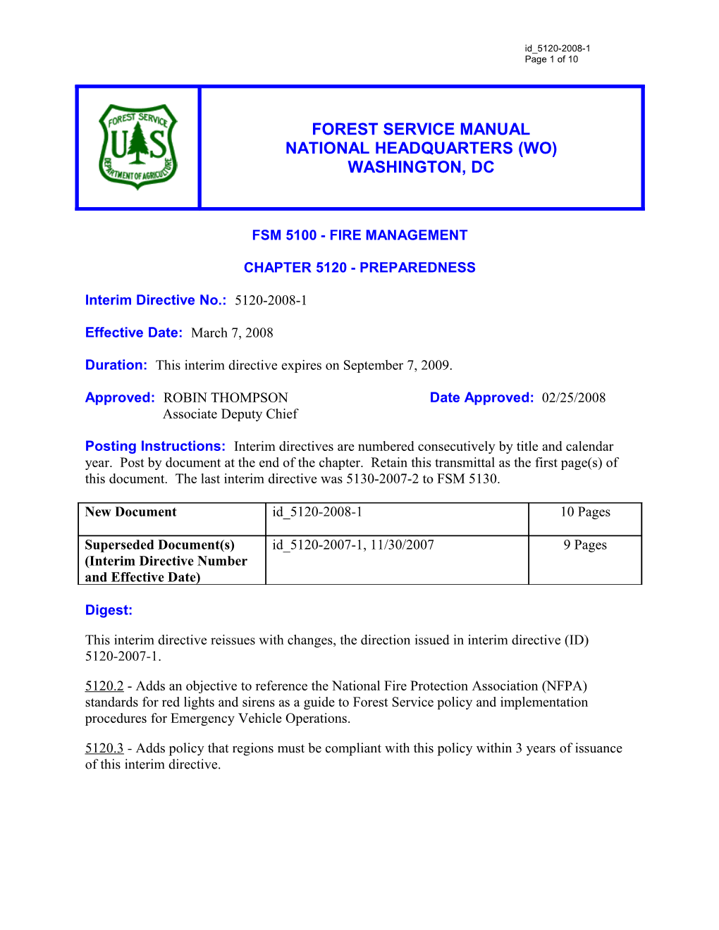 Fsm 5100 - Fire Management s2