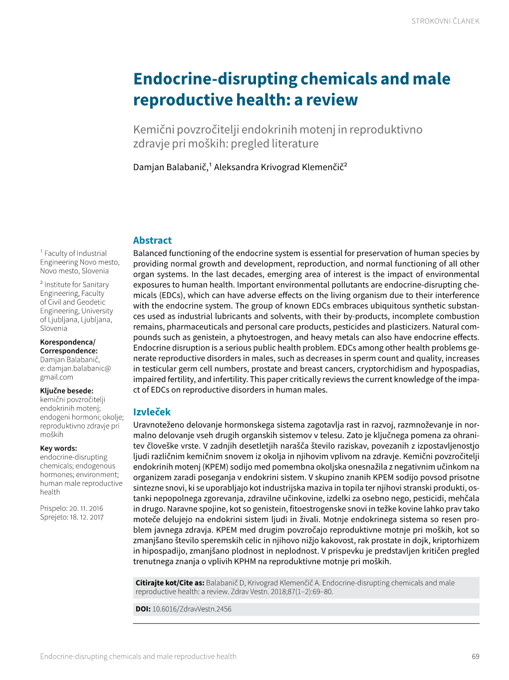 Endocrine-Disrupting Chemicals and Male Reproductive Health: a Review