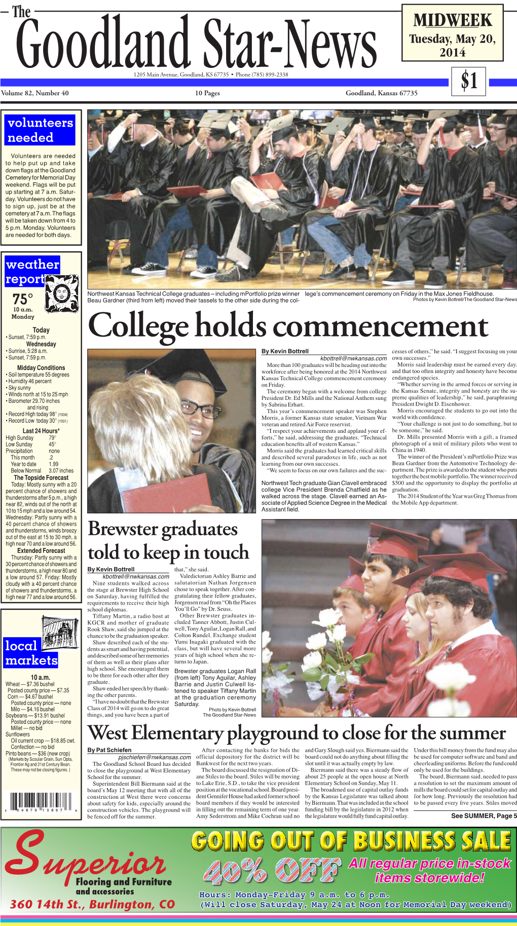 College Holds Commencement Wednesday • Sunrise, 5:28 A.M