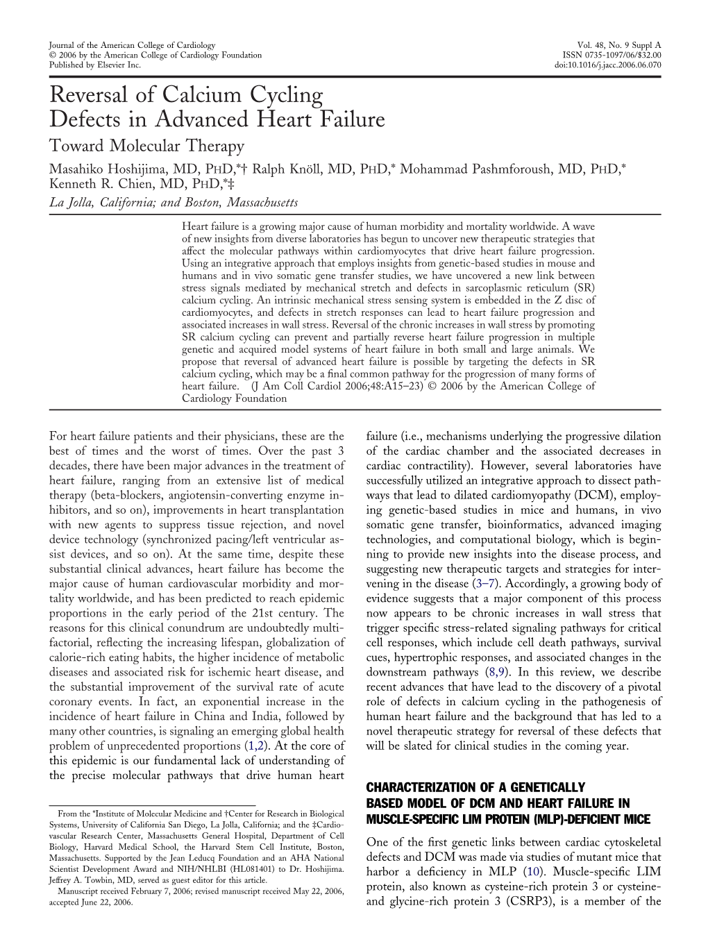 Reversal of Calcium Cycling Defects in Advanced Heart Failure