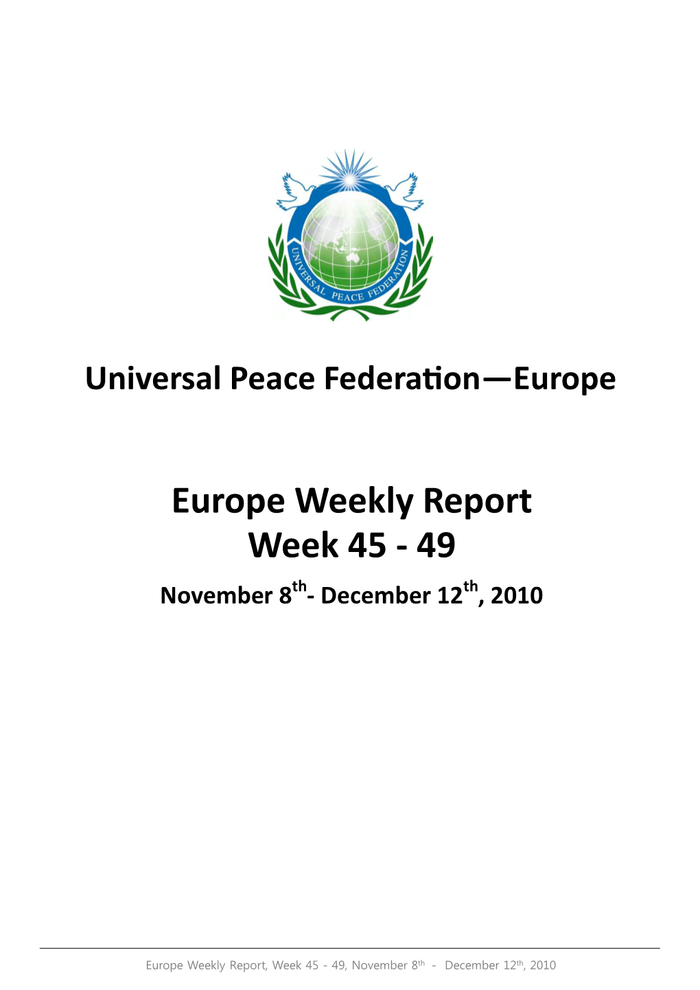 Universal Peace Federation—Europe