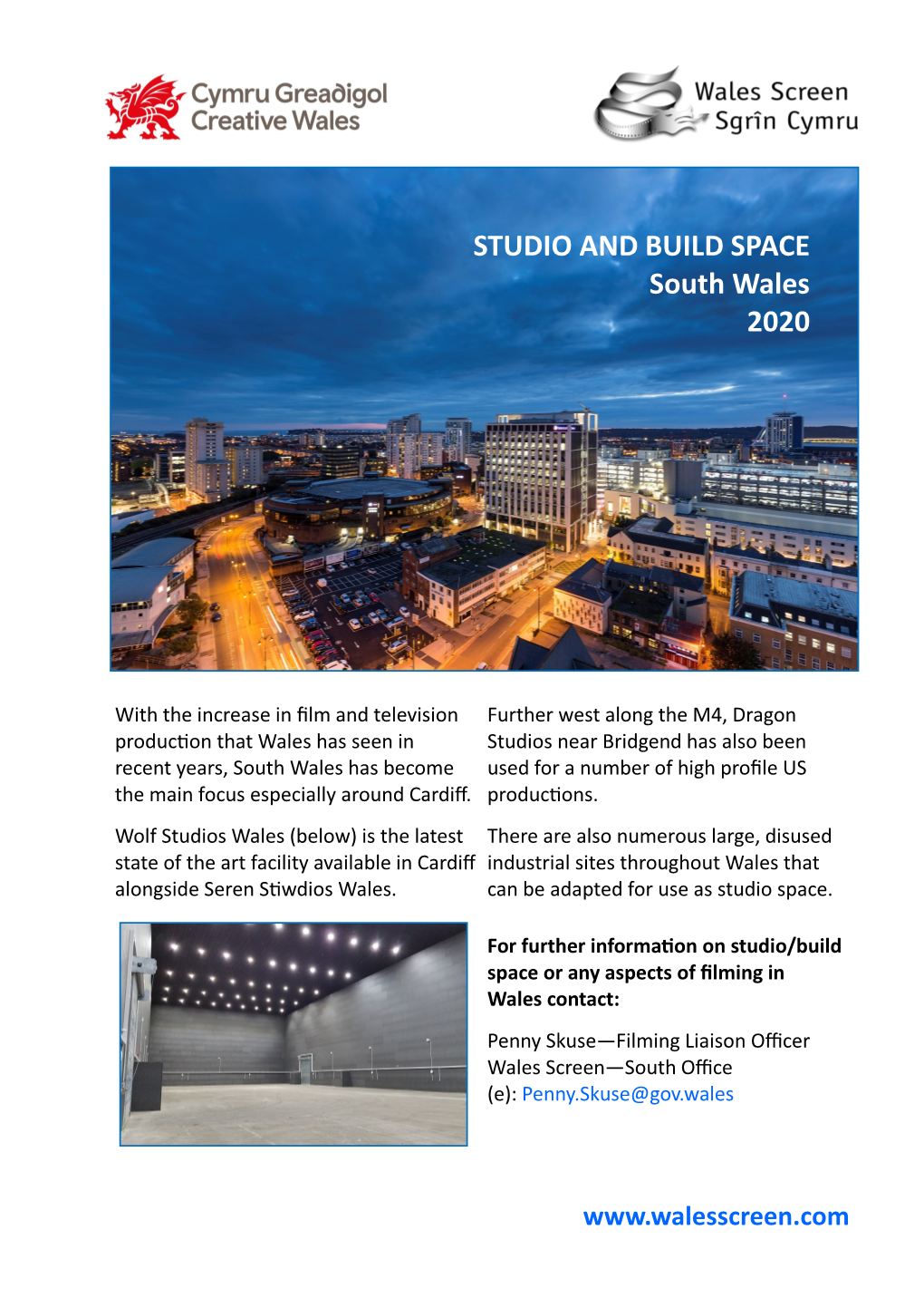 STUDIO and BUILD SPACE South Wales 2020