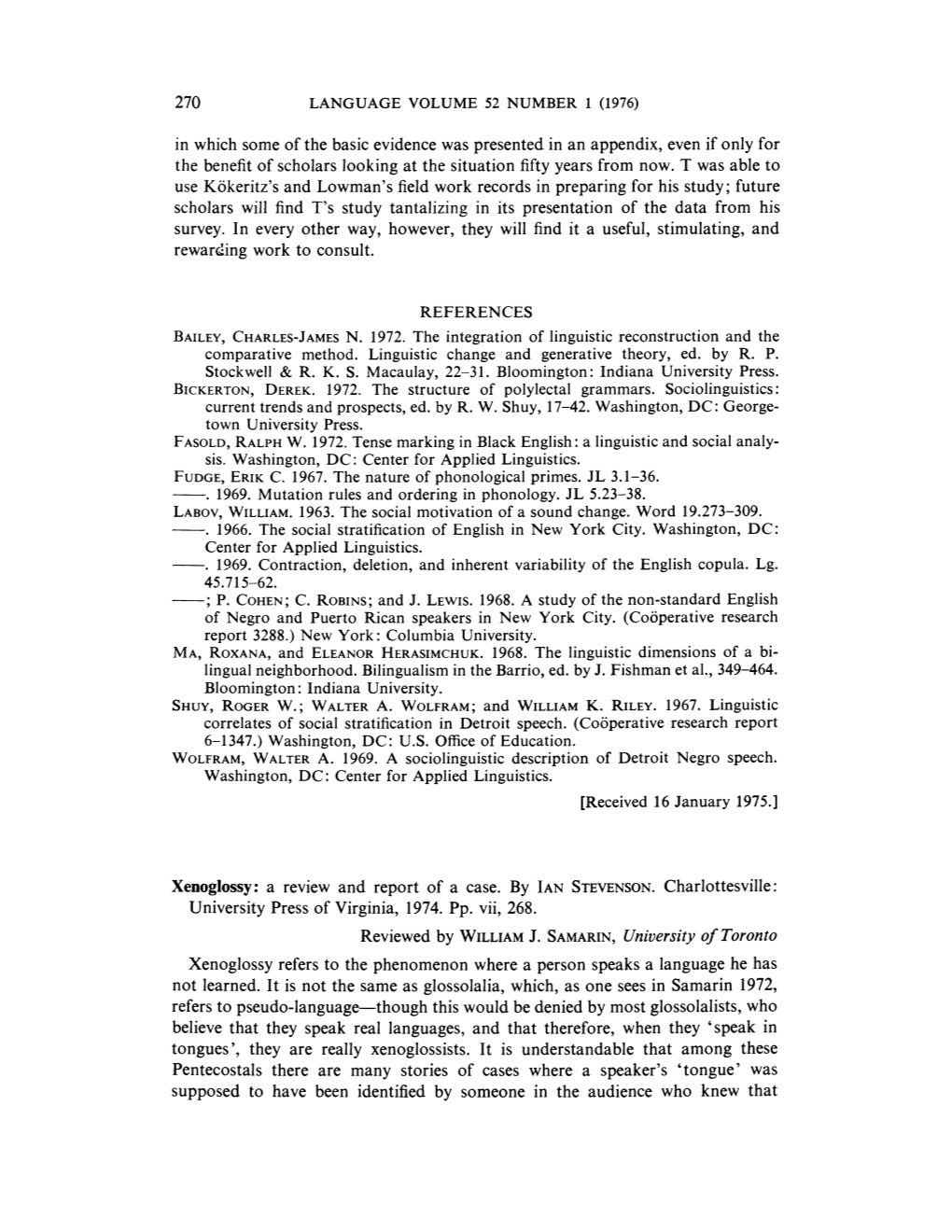 In Which Some of the Basic Evidence Was Presented in an Appendix, Even If Only for the Benefit of Scholars Looking at the Situation Fifty Years from Now