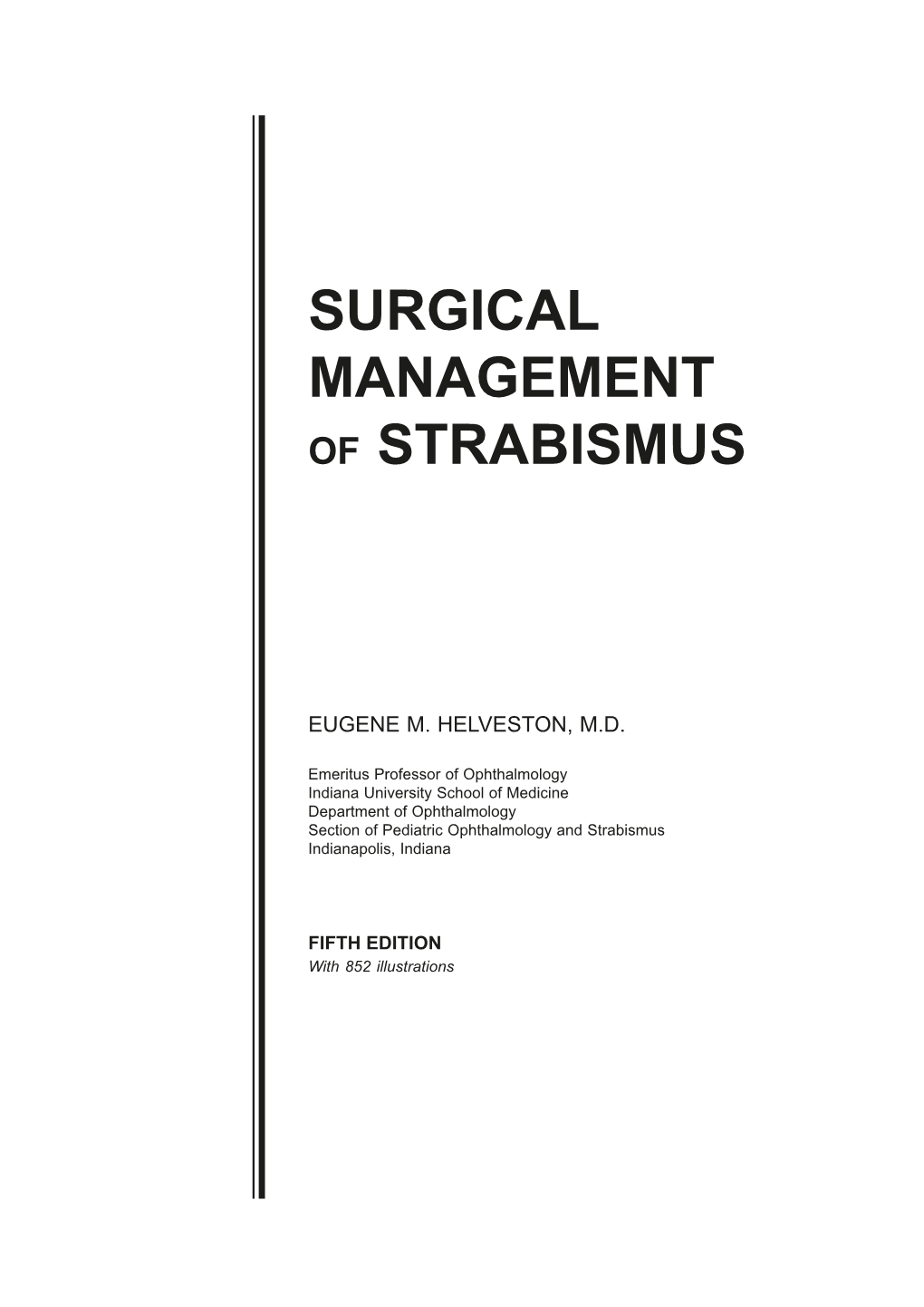 Surgical Management of Strabismus