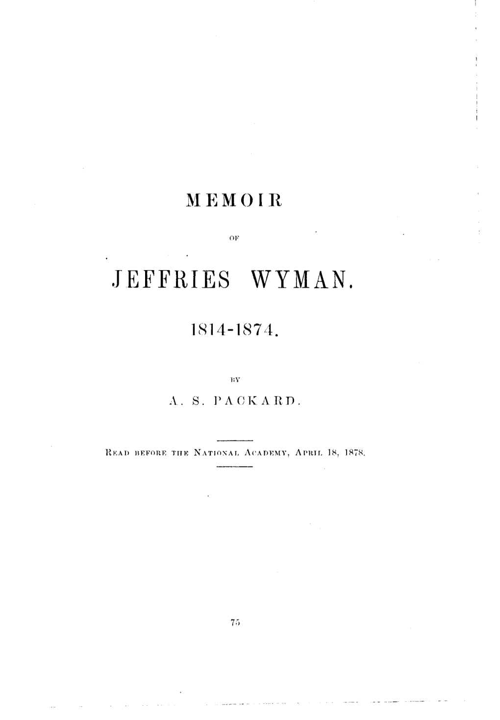 Jeffries Wyman